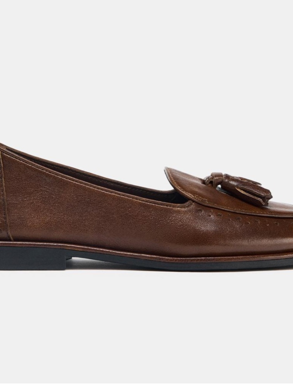 New w tag fall Zara brown loafer with tassel 41 10 womens - Picture 3 of 5